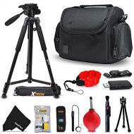 Xtech Premium Well Padded Camera CASE / BAG and Full Size 60” inch TRIPOD Accessories KIT for Canon POWERSHOT SX60 HS, SX50 HS, SX530 HS, SX520 HS, SX410 IS, SX610 HS, SX710 HS, SX400 IS
