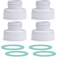 Maymom Conversion Kit Compatible with Medela Breast Pumps (Selected) to be Compatible with Avent Classic Bottles, Avant Natural PP Bottle and speCtra Wide-mouth Bottles Thread Changer; w Sealing Rings