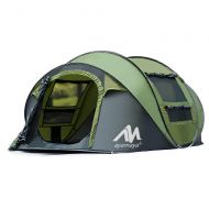 Ayamaya AYAMAYA Tents 3-4 Person/People/Man Instant Pop Up Easy Quick Setup, Ventilated [2 Door] [Mesh Window] Waterproof 4 Season Big Family Privacy Dome Tent Shelter for Backpacking Picn