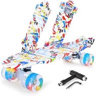 Beleev Skateboards for Kids, Cruiser Skateboard for Beginners Girls Boys Teens, 22 Inch Mini Skateboards Classic Complete Skate Board with Colorful Wheels