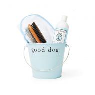 Harry Barker Dog Spa Day Gift Set Includes 100% Cotton Terry Cloth Robe, Bamboo Brush, Shea Butter Shampoo/Conditioner, Recycled Steel Gift Bucket
