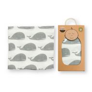 Milkbarn Baby Organic Muslin Swaddle Blanket - Grey Whale