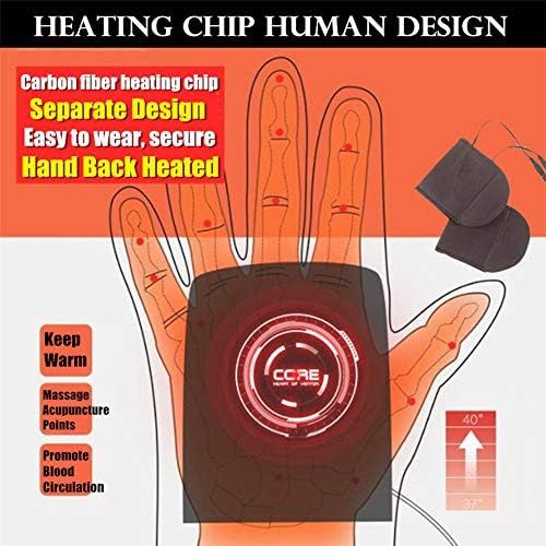  [아마존베스트]Kbinter Womens & Mens USB Heated Gloves Knitting Hands Full & Half Heated Fingerless Heating Warmer with Button Washable Design, Mitten Winter Hands Warm Laptop Gloves (Navy)