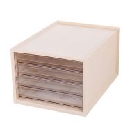 Betty Drawer Type Plastic File Cabinet, 4 Layer Desktop Office Storage File Box A4 Data Storage Cabinet (Color : C)