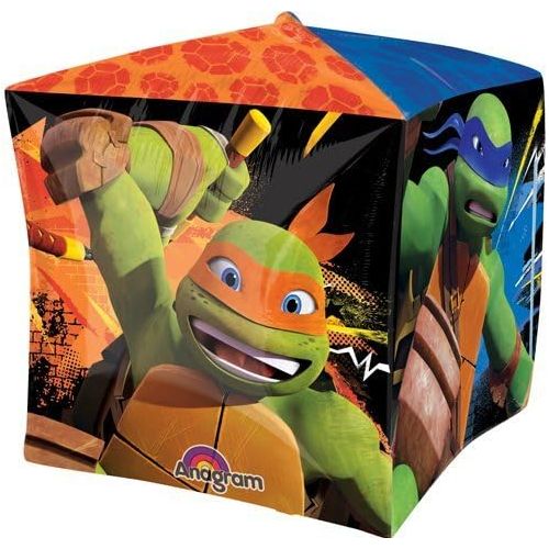  16 Anagram Teenage Mutant Ninja Turtles (TMNT) Birthday Party Decoration Supply Mylar Foil Helium Cubez Balloon - Pack of 1