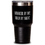 DABLIZ GROUP INTERNATION TRADING LLC Manager s For Friends, Manager by Day. Ninja by Night, Funny Manager 30oz Tumbler, Stainless Steel Tumbler From Team Leader