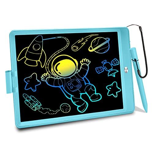  [아마존베스트]FLUESTON LCD Writing Tablet 10 Inch Drawing Pad, Colorful Screen Doodle Board for Kids, Traveling Gift Toys for 2 3 4 5 6 Year Old Boys and Girls