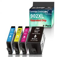 MM MUCH & MORE Compatible Ink Cartridge Replacement for HP 902XL 902 XL to Use for Officejet Pro 6968 6970 6975 6978 6960 Officejet 6951 6954 6956 6958 6962 6950 (Black, Cyan, Mage
