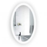 Krugg Oval LED Bathroom Mirror 22 Inch x 40 Inch | Lighted Vanity Mirror Includes Dimmer & Defogger | | Wall Mount Vertical or Horizontal Installation |