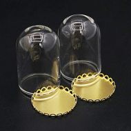 Odoria 1:12 Miniature Bell Jars Glass Display Dome with Base Dollhouse Kitchen Decoration Accessories
