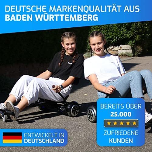  BLAUSTEIN EasyCruiser Kart-Erweiterung fuer alle Hoverboards - Deutsche Qualitatsmarke - 6,5-10 Zoll - Sitz Hoverkart - mit integrierten Bremsen und Verstellbarer Lange