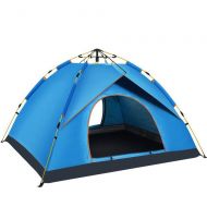 Outing Udstyr, Double Layer Folding Automatic Quick-Open Tent Outdoor Camping Rainproof Hydraulic Tents Family Anti Uv Tent, DarkGreen, Kejing Miao, SkyBlue