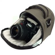Vangoddy Laurel Silver Compact Entry Level Canon DSLR & SLR Camera Bag For: Canon EOS Rebel T3, T3i, 12.2 MP, 18 MP, Canon EOS Rebel T2i 18 MP CMOS APS-C, Canon EOS Rebel T1i 15.1