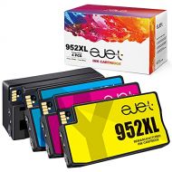 ejet Remanufactured 952 XL 952XL Ink Cartridges Replacement for HP 952XL Ink Cartridges combo pack for OfficeJet Pro 8710 8720 7740 8740 7720 8715 Printer Tray(1 Black,1 Cyan,1 Mag