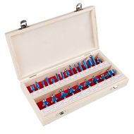 Stalwart - RBS024 Router Bit Set- 24 Piece Kit with ¼” Shank and Wood Storage Case By (Woodworking Tools for Home Improvement and DIY) Wood