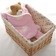 Gemz quest gemz quest Newborn Baby Wrap Swaddle Blanket for Baby, Kids & Toddlers, Bear Ear Hooded Stroller Wrap, Fleece Sleeping Bag, Sleep Sack for 0-9 Month Infants, Pink w/Hearts