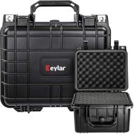 Eylar Small 10.62 Deep Gear, Equipment, Hard Camera Case Waterproof with Foam (Black) TSA Standards