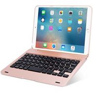 [아마존베스트]ONHI Wireless Keyboard for iPad Mini Keyboard Case, Folio Flip Smart Cover for iPad Mini 3/ iPad Mini 2/ iPad Mini 1 with Folding Stand,Silent Typing(Rose Gold)