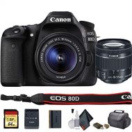 Canon EOS 80D DSLR Camera with 18-55mm Lens (International Model) (1263C005) - Starter Bundle