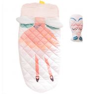 Amazonbasics YAYIDAY Children Sleeping Bag 100% Cotton for Kids - Toddler Nursery Quilted Slumber Bag Pink Nap Mat Blanket Soft Warm Girl Princess Printed Sleep Sack