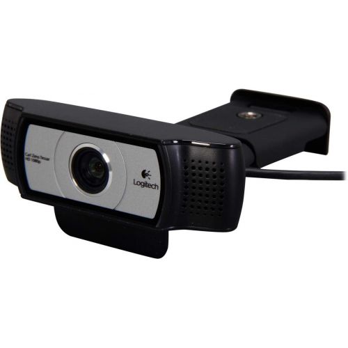  AOM Logitech C930e 1080p HD Webcam with H.264 Compression (960-000971) + External Privacy Shutter + Bundle Kit