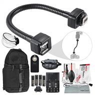 Flash Accessories for Canon Speedlite 270EX-II, 320EX, 430EX II III-RT, 600EX II-RT, with Dedicated Flexible E-TTL Flash Cord + Diffuser + Remote + Rechargeable Batteries W/Charger