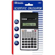 BAZIC Products BAZIC Scientific Calculator 56 Function w/Flip Cover, Engineering Calculators LCD Display, for Student Professional, Silver Black, 1-Pack