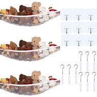 [아마존베스트]Sumind 3 Pieces Stuffed Animal Hammocks Stuffed Toy Storage Hammock Nets Jumbo Wall Sling Corner Mesh Toy Organizer with Hooks for Bedroom Plush Toys