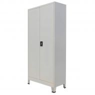 VidaXL vidaXL Office Filing Cabinet Locker 2 Door Steel File Organizer Storage Cupboard
