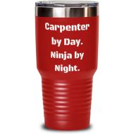 DABLIZ GROUP INTERNATION TRADING LLC Fun Carpenter 30oz Tumbler, Carpenter by Day. Ninja by Night, Gifts For Coworkers, Present From Colleagues, Insulated Tumbler For Carpenter