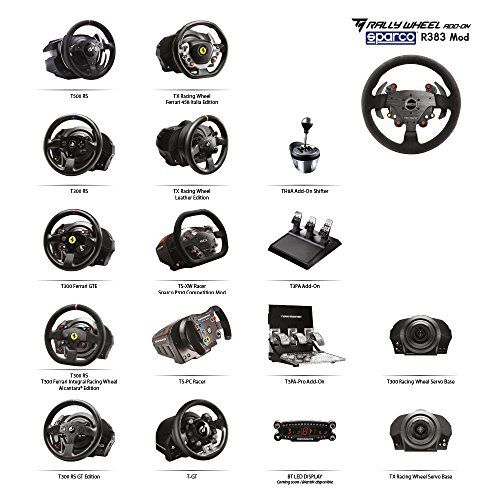  [아마존베스트]Thrustmaster TM Rally Wheel AddOn Sparco R383 Mod (Steering Wheel AddOn, 33cm, Suede, PS4 / PS3 / Xbox One / PC)