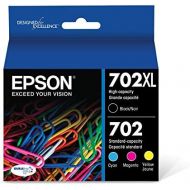 Epson T702 DURABrite Ultra Ink High Capacity Black & Standard Color Cartridge Combo Pack (T702XL-BCS) for select Epson WorkForce Pro Printers