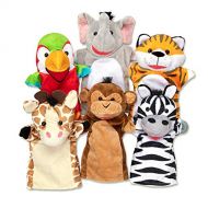 Melissa & Doug Safari Buddies Hand Puppets Puppet Set (6 Hand Puppets) Great Gift for Girls and Boys - Best for 2, 3, 4, 5 and 6 Year Olds