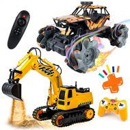 Gili RC Excavator Toy, Remote Control Monster Truck for Kids Age 3yr