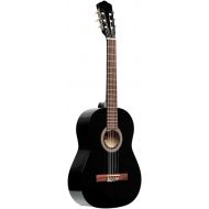 Stagg 6 String Classical Guitar, Right, Black, Full Size (SCL50-BLK)