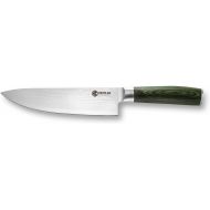 HexClad Chef's Knife, 8-Inch Japanses Damascus Stainless Steel Blade, Full Tang Construction, Pakkawood Handle