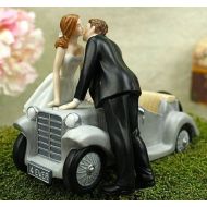 Wedding Collectibles Personalized Ill Love U 4 EVER Car Wedding Cake Topper: Bride Hair: BROWN - Groom Hair: BROWN