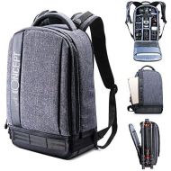 K&F Concept Professional Camera Backpack Large Size Photography Bag Compatible with Camera DSLR, 13.3 Laptop,Tripod (Grey)