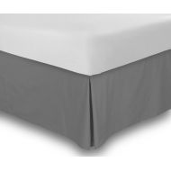Cotton King Gray Bed Skirt 600 Tc Solid King Size with 8 Drop Length 100% Egyptian Cotton- Sold by Cottonking