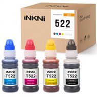 INKNI Compatible Ink Bottle Replacement for Epson 522 T522 Refill Ink for ET-4700 ET-2720 (1 Black, 1 Cyan, 1 Magenta,1 Yellow,-4P)
