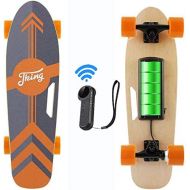 CAROMA Electric Skateboards for Adults,70cm Electric Longboard Skateboard with Wireless Remote,7 Layers Maple,8-10 km Range,29.4V 2000mAh Battery,12.4 MPH Top Speed,350W Brushless
