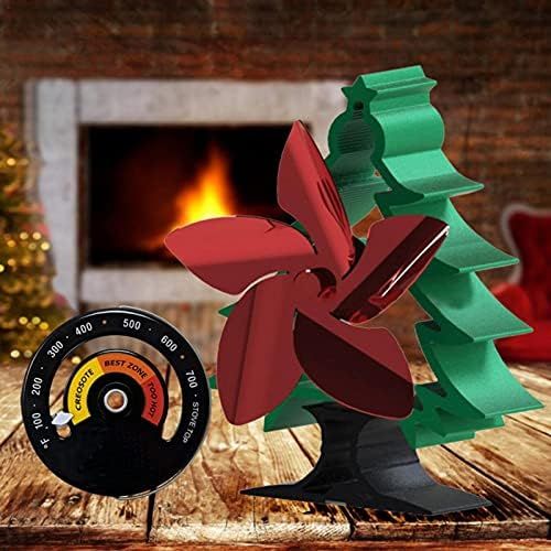 JIU SI Heat Powered Wood Stove Fan with 4 Blade, Quiet Fireplace Wood Burning Eco Friendly Fan for Circulation of Household Heat (Color : B)