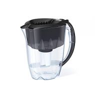 AQUAPHOR Ideal 7-Cup Water Filter Pitcher - Black with 1 x B15 Filter - Fits in The Fridge Door - Reduces Limescale and Chlorine - Ideal for Seven Cups