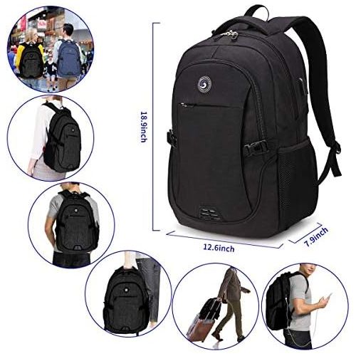  [아마존베스트]SHRRADOO Travel Laptop Backpack with usb Charging Port for Women & Men School College Students Backpack Fits 15.6 Inch Laptop