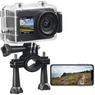 Somikon 4K Action Cam: UHD-Action-Cam mit 2 Displays, WLAN und Marken-Bildsensor, IPX8 (Unterwassercamera)
