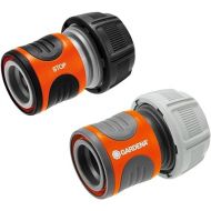 Gardena Hose Connector Set 19 mm (3/4 inch): For the beginning and end of the hose, connector to fit all Original system parts, UV and frostproof (18275-20)