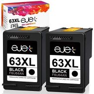 ejet Remanufactured Ink Cartridge Replacement for HP 63XL 63 XL, High Yield Work with OfficeJet 3830 4650 5255 Envy 4520 4512 4516 Deskjet 1112 3630 3634 3639 3632 2132 Printer (2