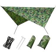 TAHUAON Camping Tent Tarps Outdoors Waterproof for Hiking Sun Shade Rain Cover Canopy Hammock Rain Fly (Camouflage 230210cm)