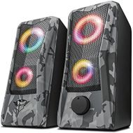 [아마존베스트]Trust Gaming Trust GXT 606 Javv Gaming USB Speaker RGB Lighting 12 W for PC and Laptop 2.0 Boxes Grey