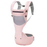 YUMEIGE Carriers Carriers，Summer，Foldable Head Pad，Baby Slings，Comes with a Windproof Cap，Baby Hip Seat Carrier，0-12 Months 20kg Waist 110cm / 43.3 Inches. (Color : Pink)